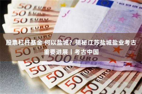 股票杠杆基金 何以盐城？揭秘江苏盐城盐业考古重要进展丨考古中国